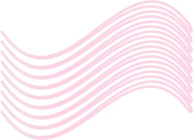 Paralel kontur çizgileri üst üste gelen dalga dizilimleri oluşturuyor.