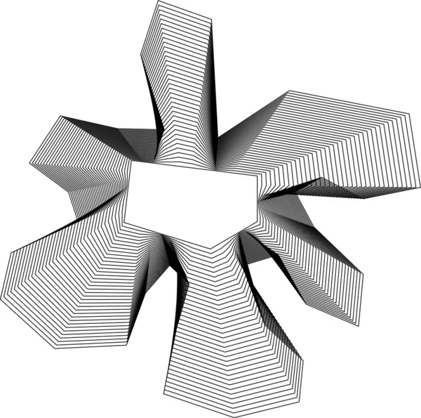 Düz çıkıntılı çizgiler, geometrik hareketlerle kare içi boş bir merkez etrafında yoğunlaşmıştır..