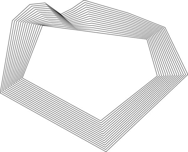 İçi boş bir merkezi çevreleyen eşmerkezli kare çizgilerden yapılmış keskin uzantıları olan organik bir form..