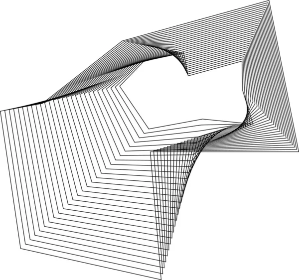 Kare minimalist şekil basit geometrik hareketi gösteren içi boş merkezin etrafında eş merkezli kare çizgiler tarafından oluşturuldu.