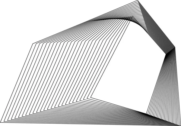 Özmerkezli ve açısal grafik hareketli eşmerkezli kare çizgilerden oluşan zirve formlarından esinlenilmiş soyut şekil.