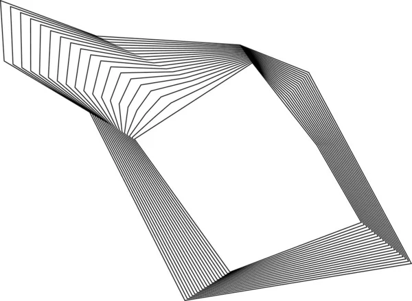 Eşmerkezli kare çizgiler ve içi boş merkezli yumuşak geometrik akışı gösteren soyut çokgen biçimi.