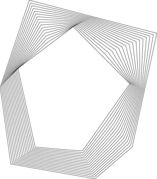Keskin zigzag biçimi, eşmerkezli kare çizgilerden ve doğrusal geometrik hareketi gösteren oyuk merkezden yapılmış sert kenarlı..