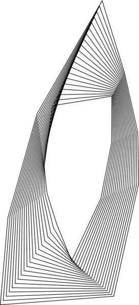 Basit eşmerkezli kare çizgiler ve geometrik katmanlı hareketi gösteren içi boş bir merkezle oluşturulmuş katı soyut biçim.