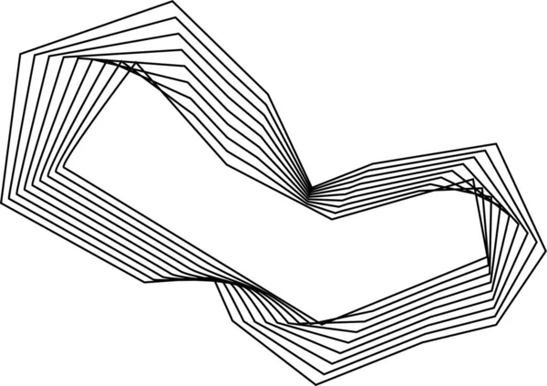 Eş merkezli kare çizgileri olan katı tasarım geometrik hatlar boyunca içi boş ve katmanlı hareket yaratır..