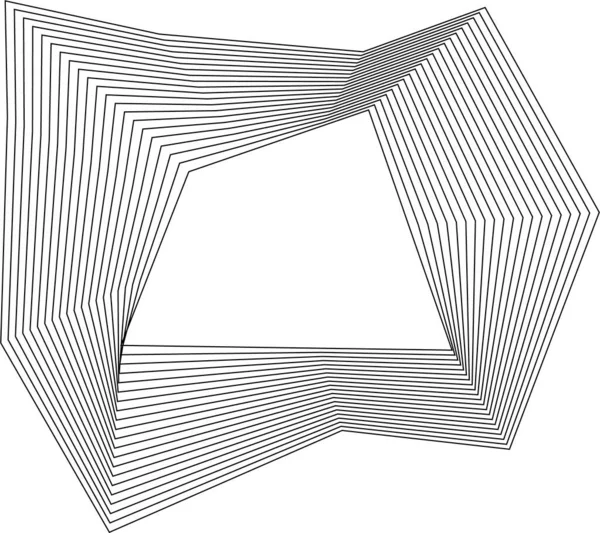 Sert kenarlı eşmerkezli çizgilerle kare şekil kalın bir doğrusal doku ve açısal hareketin geometrik deseni oluşturur..