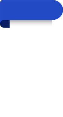 İnfografik tasarımlar için yuvarlak kenarlı, içi boş beyaz dikdörtgen, gölge ve mavi renkli üç boyutlu dikdörtgen bir kurdele..