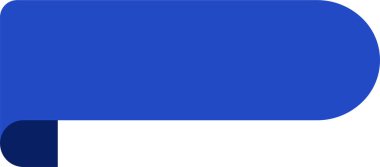 Bilgi grafikleri ve diyagramlar için tek yuvarlak kenarlı 3D dikdörtgen bir kurdele.