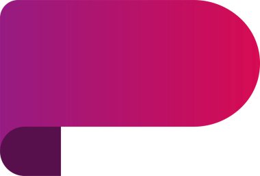 Gradyan dolgusu olan kısa bir 3D dikdörtgen kurdele ve bilgi tablosu ve düzeni için yuvarlak bir kenar.