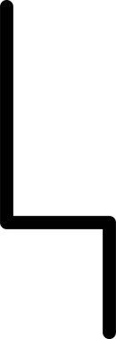 Merdiven basamaklarını andıran iki köşeli ok benzeri şekil..