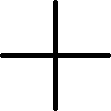 Basit yapıyla kesişen kalın çizgilerin kesişmesiyle oluşan çapraz tasarım.