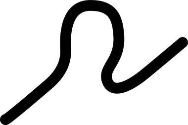 Kalın hatlı ve sürekli akan kıvrımlı bir çizgi..