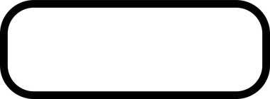 Çizgi yuvarlak köşeli ve kalın çizgili dikdörtgen bir çerçeve oluşturur..