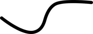 Çizgi, kalın çizgili ve geometrik şekilli dalgalı bir eğri oluşturur..