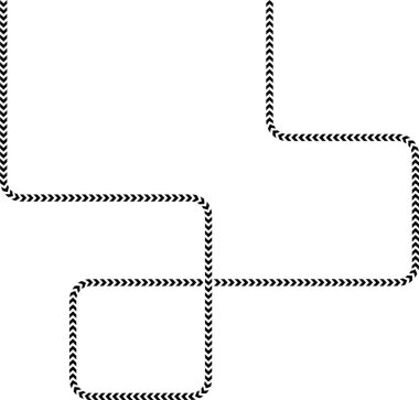 Bir kare oluşturan bir döngü, trafik işareti biçimi için ok başlığıyla özetlenmiş.