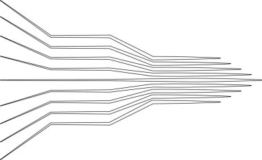 Üç boyutlu bir etkiye sahip paralel hatlar, derinlik ve katmanlı bir görünüm yaratır..