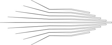 Çizgileri üç boyutlu bir efektle birleştirmek, derinlik ve hareket görüntüsü yaratır.