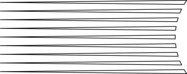 Sonunda paralel çizgiler eğrisi, düzgün ve akışkan bir geometrik tasarım oluşturur.
