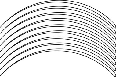 Paralel çizgiler düzgün eğriler oluşturarak, dinamik akışla birlikte geometrik bir yapı oluşturur.