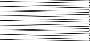 Paralel çizgiler yavaş yavaş inceliyor, dinamik ve akışkan bir geometrik desen yaratıyor.
