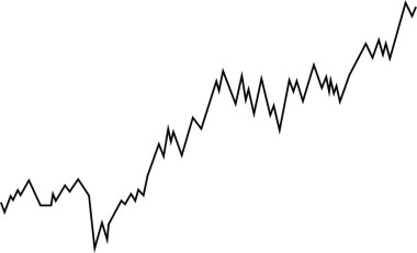 Artan büyüme adımlarını gösteren çizgi çizelgesi tutarlı bir eğilim deseni oluşturur.