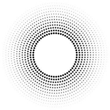 Dairesel oval çerçeve, farklı kalınlıklarda 13 eş merkezli çizgi içeriden ve dışarıdan daha ince çizgiler içeriyor, içeriden dışarıya doğru bir gradyanı içeriyor..