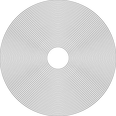 Dairesel oval çerçeve 34 eş merkezli çizgi içeriyor ve eğrilik yok..