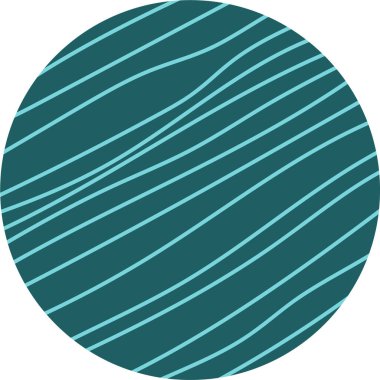 İnce, el yapımı düz paralel çizgilerle daire çiz şekil boyunca eşit aralıklarla.