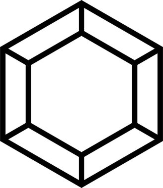 İç uzayı içinde başka bir küçük çokgen yapıyı çevreleyen kalın hatlara sahip çokgen.