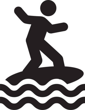 Okyanus dalgaları üzerinde sörf tahtasına hareketli bir pozla binen kişi..