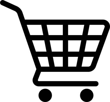 Ticari ayarlarda kullanılan basit bir alışveriş arabasının tasviri, boş ve nötr bir araba tasarımı gösteriyor.