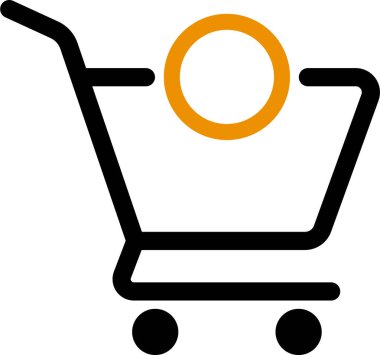 Tramvayın içinde boş bir daire olan alışveriş arabası simgesi ek içerik veya özelleştirme için ayrılmış boş alanı gösterir.