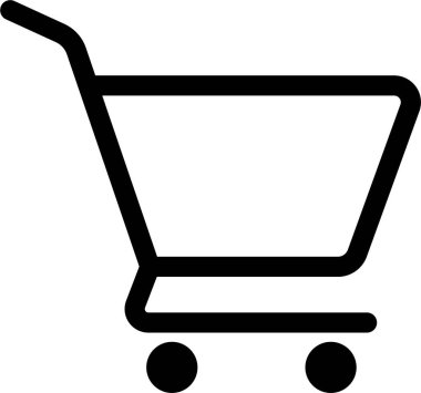 Ürün eklemeye ya da satın almaya hazır boş bir arabayı temsil eden tek bir boş market arabası simgesi.