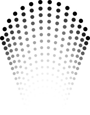 Eğimli ve şeffaf yüzeyi olan noktalar tarafından oluşturulan ağ