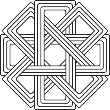 Dairesel logo dairenin içinde yuvarlak köşeli bir dikdörtgen içeriyor..