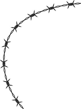 Sıvı halindeki sivri dikenli teller, bükülmüş metal uzunluğu boyunca eşit dağıtılmış dikenli dikenli teller..