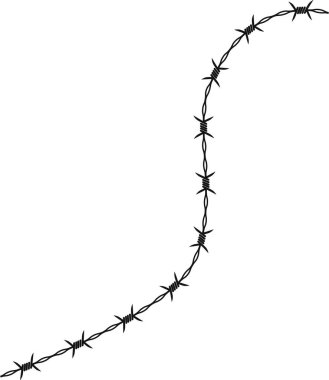 Dalgalı dikenli tel düz kıvrımlı ve sürekli dikenli bir yol oluşturuyor..