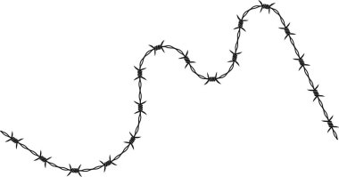 Dikenli tel, öngörülemeyen rastgele bir yolda düzenlenmiş ve yönleri değişmiş..