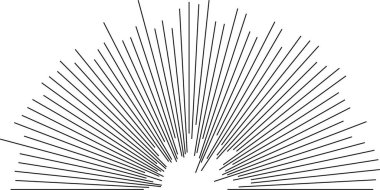 Yarım daire şeklinde ve çok uzun düzensiz ışınları var. Hem içeriden hem dışarıdan yayılıyor..