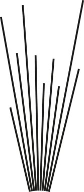 Merkezden yayılan düzensiz ışın şekli.