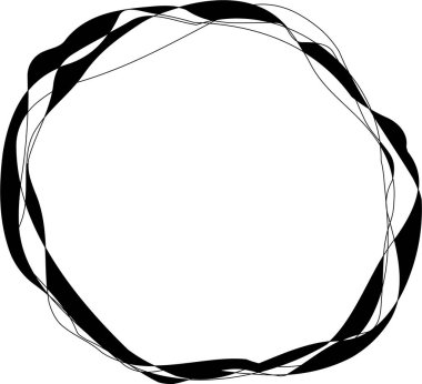 Çember kenarı sıçrama mürekkep yolu çizgilerinden oluşur