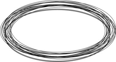 Organik karalama yolları tarafından oluşturulan yuvarlak dikdörtgen çerçeve