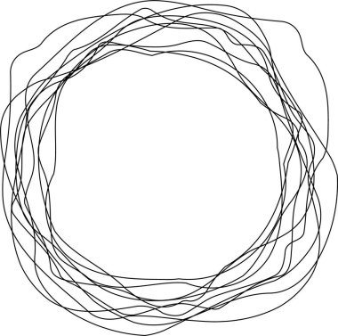 Dairesel çerçeve girdap çizgileriyle oluşturuldu