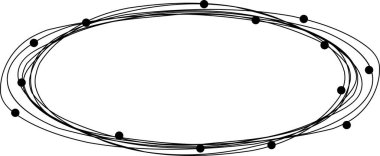 Yatay oval halka vektör yolu çizgileri kullanarak oluşturuldu