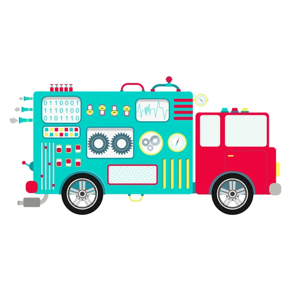 Mechanische vrachtwagen lichaam — Stockvector