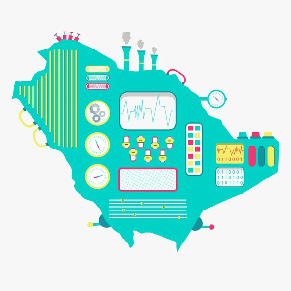 Saoedi-Arabië schattig machine — Stockvector