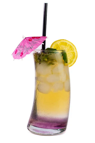 Beautiful Tasty Cocktail Transparent Glass Decoration — Stock Photo, Image