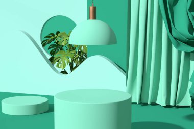 Podyum ve bitkinin 3D canlandırması