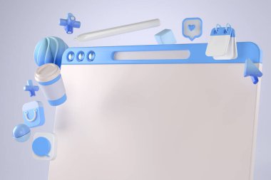 Web sitesi ve uygulamanın 3d görüntülenmesi