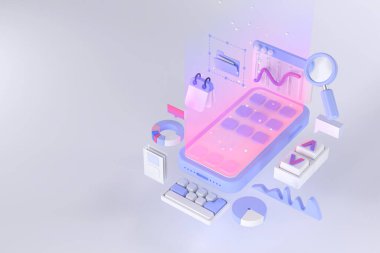 Akıllı telefon ve Uygulamanın 3d yorumlaması